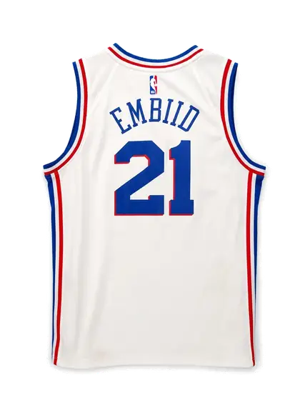 Nike Philadelphia 76ers Joel Embiid #21 Jersey back