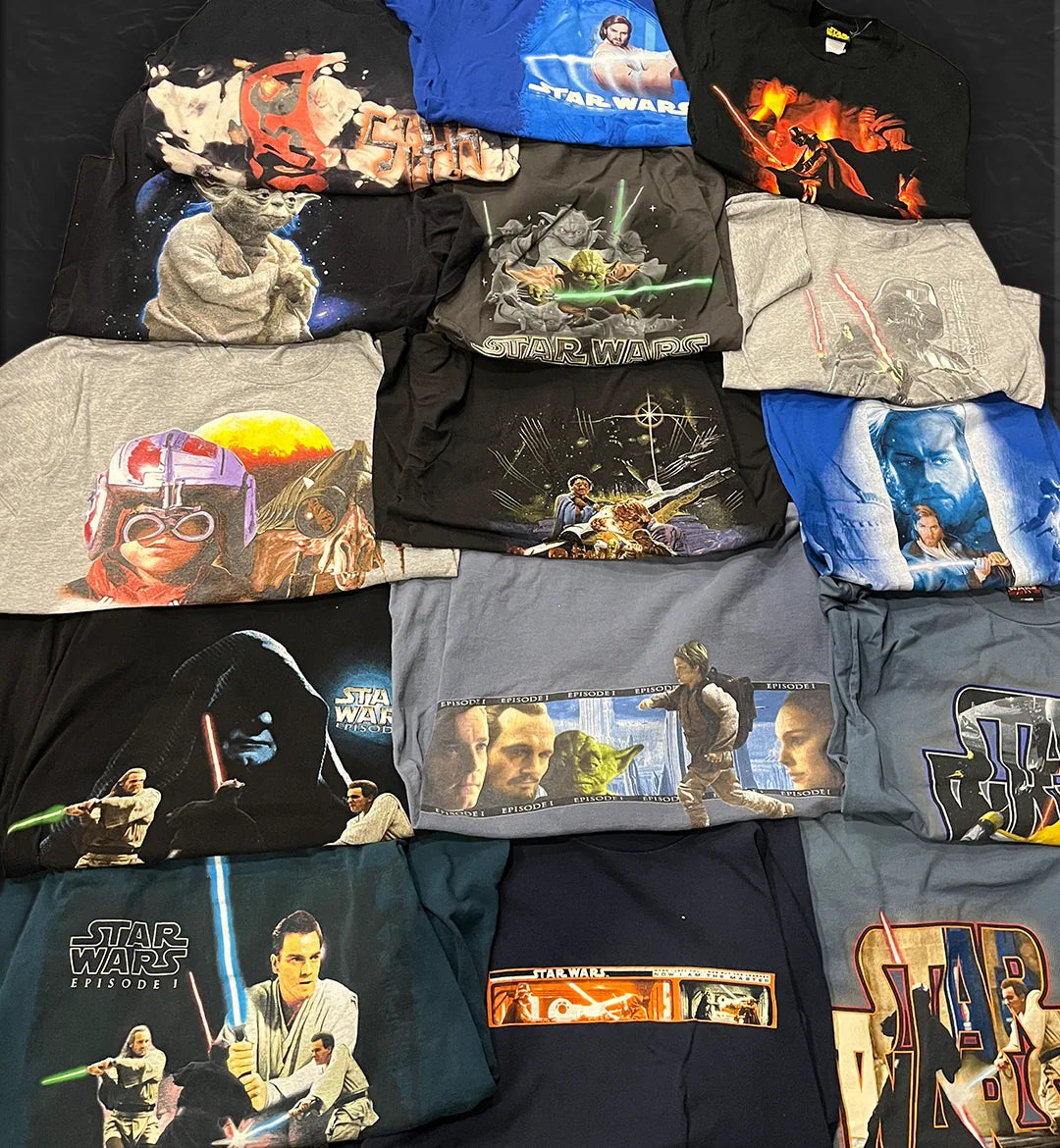 Star Wars vintage tee flat-lay