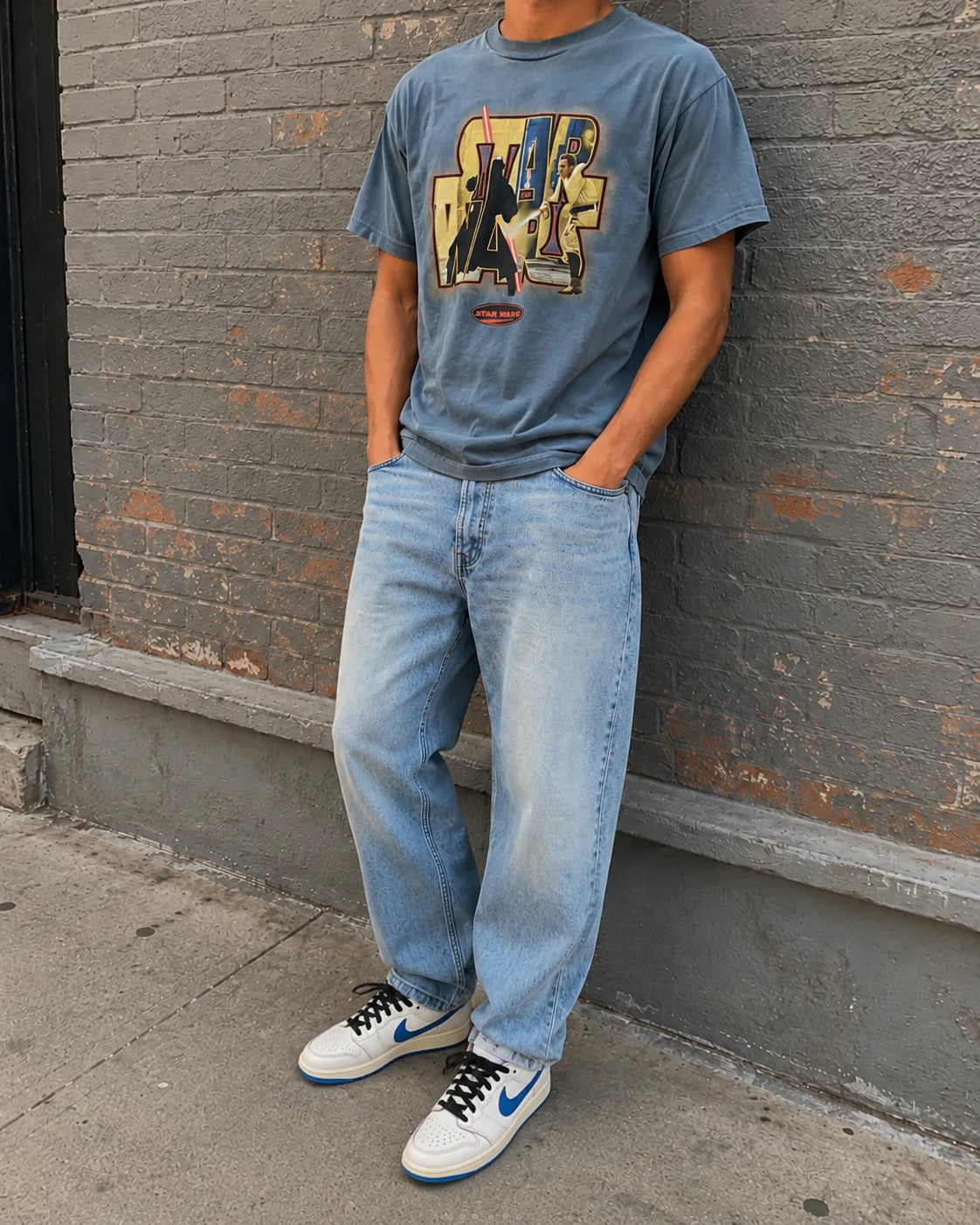 Star Wars tee street style on model